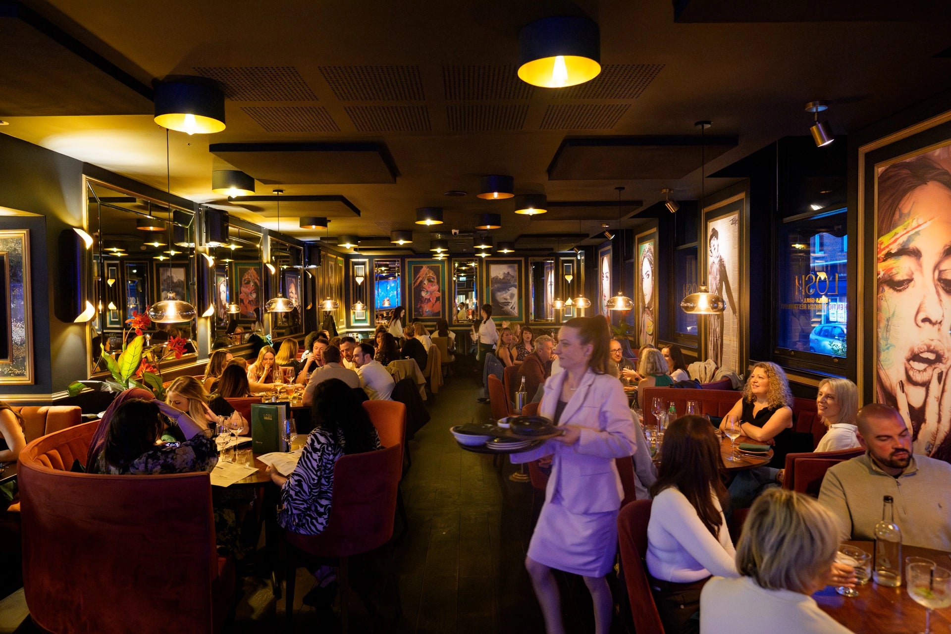 Interior of Losh Bar & Grill, the best restaurant in Harpenden