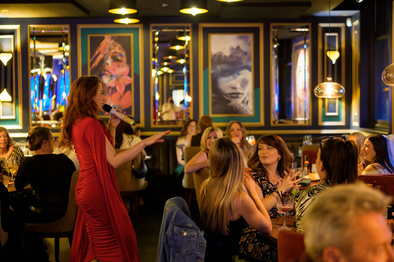 Live singer performing for guests at LOSH Bar & Grill, Harpenden